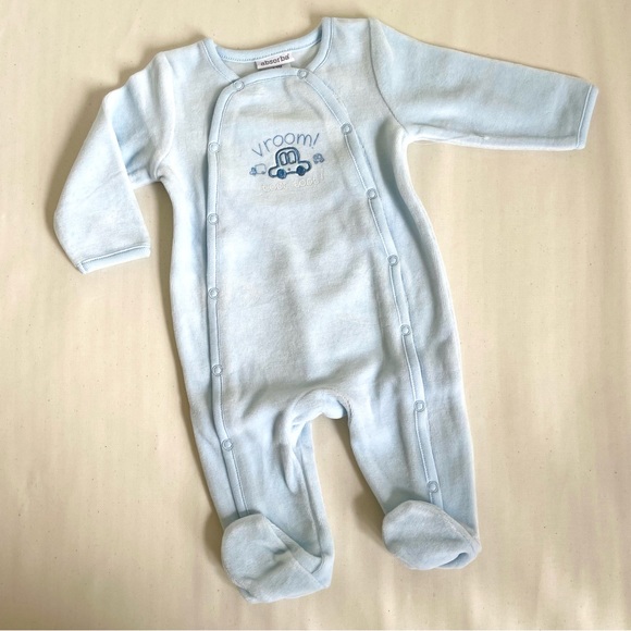 Absorba Infant Baby Velour Bodysuit with Footie, 0-3 mos, NWOT - Picture 6 of 7